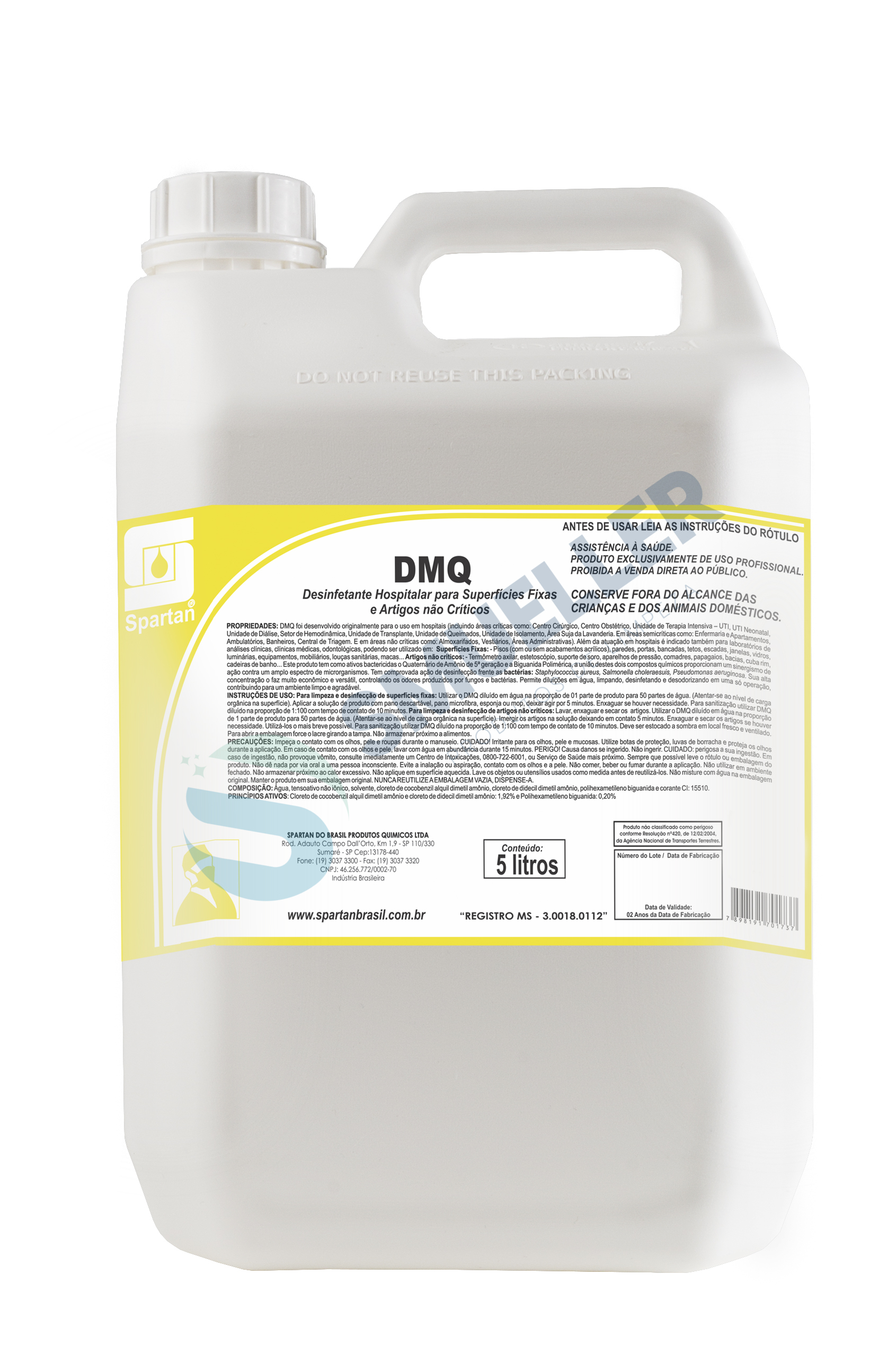 DMQ Desinfetante Hospitalar (Quaternário de Amônio de 5ª geração e